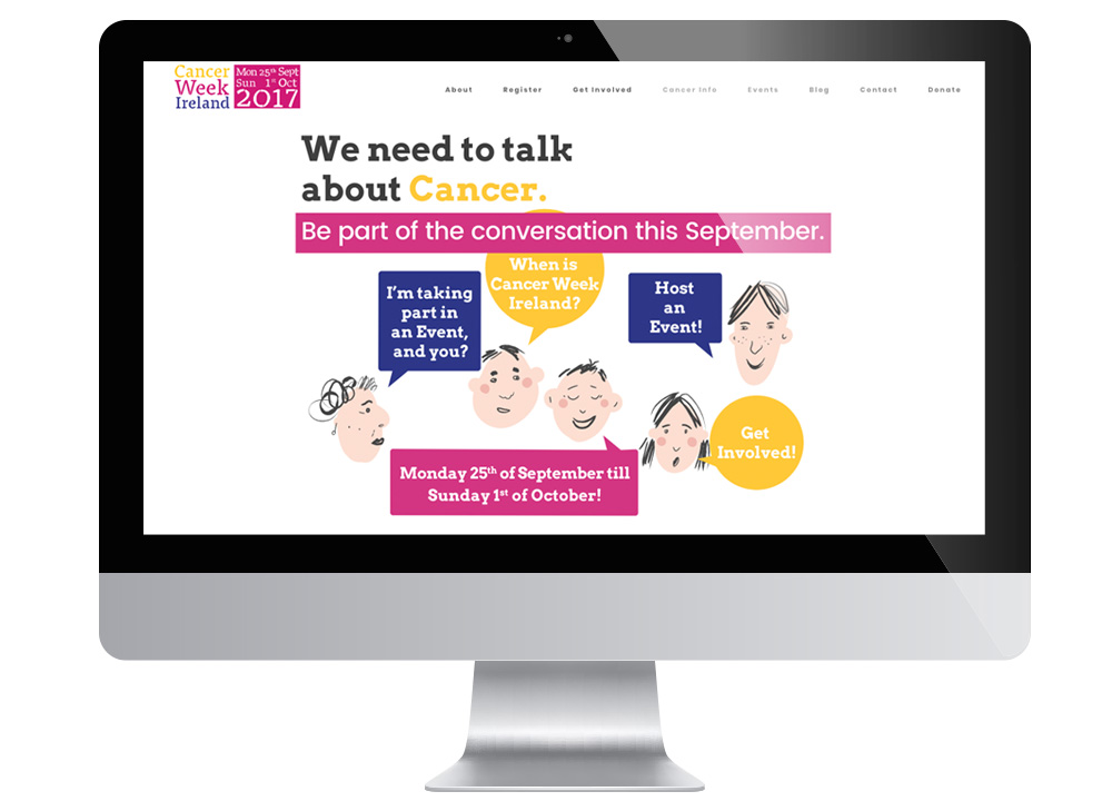 Web Design - Cancer Week Irelandn - Elena Montes Agency