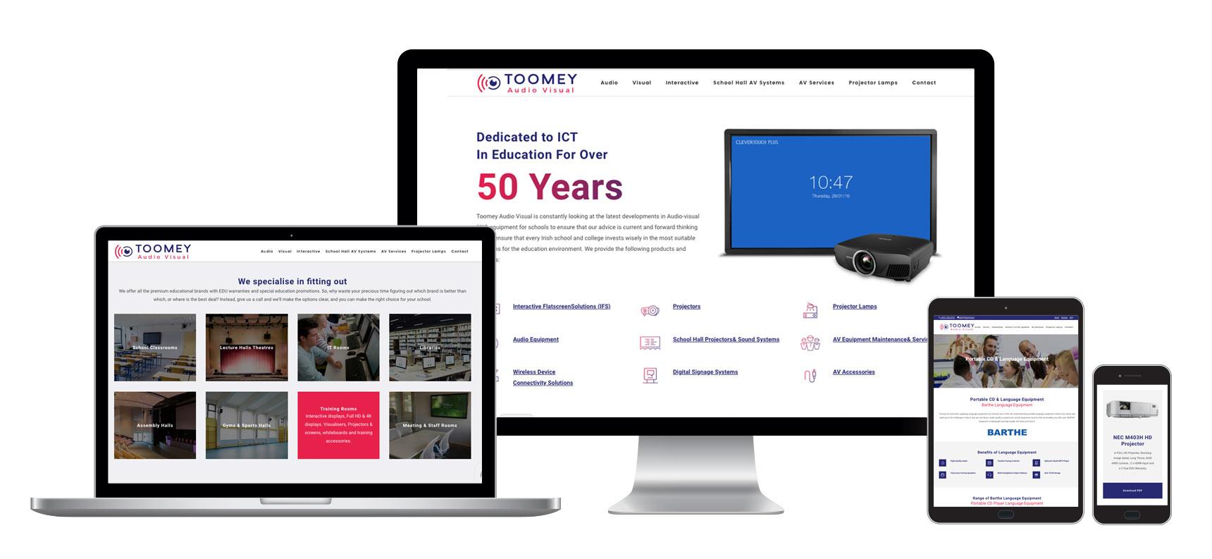 Web Design - Toomey AV - Ireland