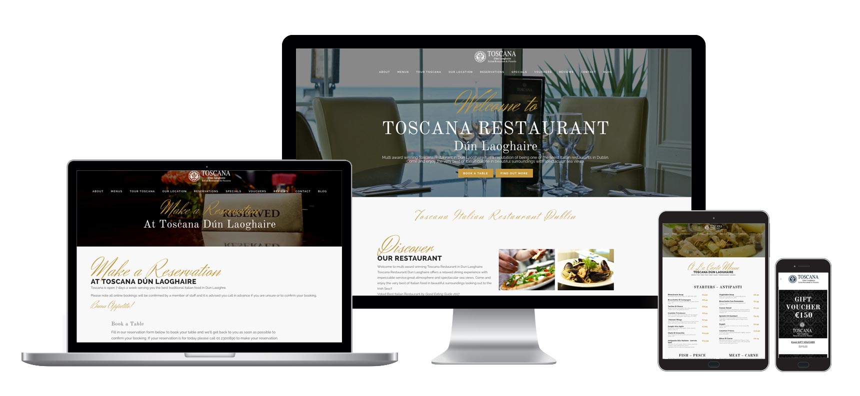 Web Design and Develoopment - Restaurant - Ireland