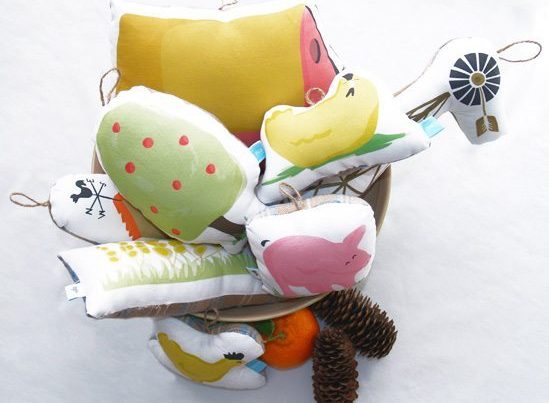 Illustrated Stuffed Cushions Ireland